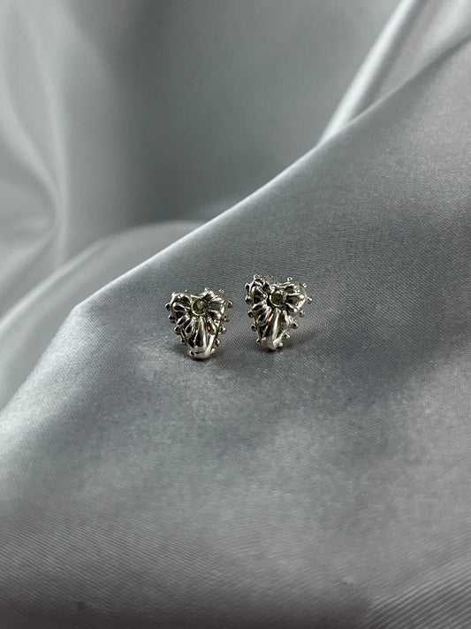 Mini Ardor Studs - Peridot