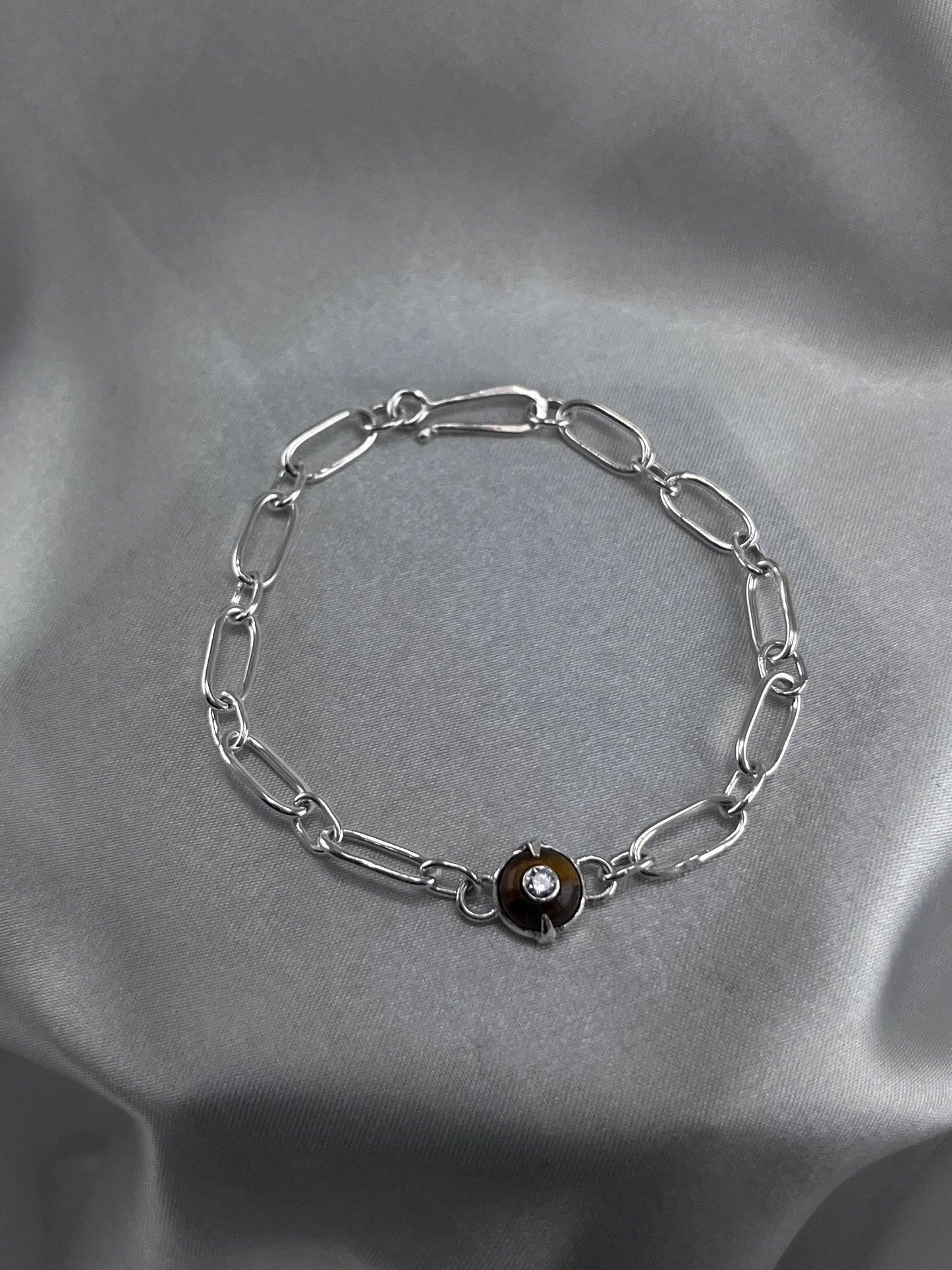 Tally Ho Tigers Eye Chain Bracelet