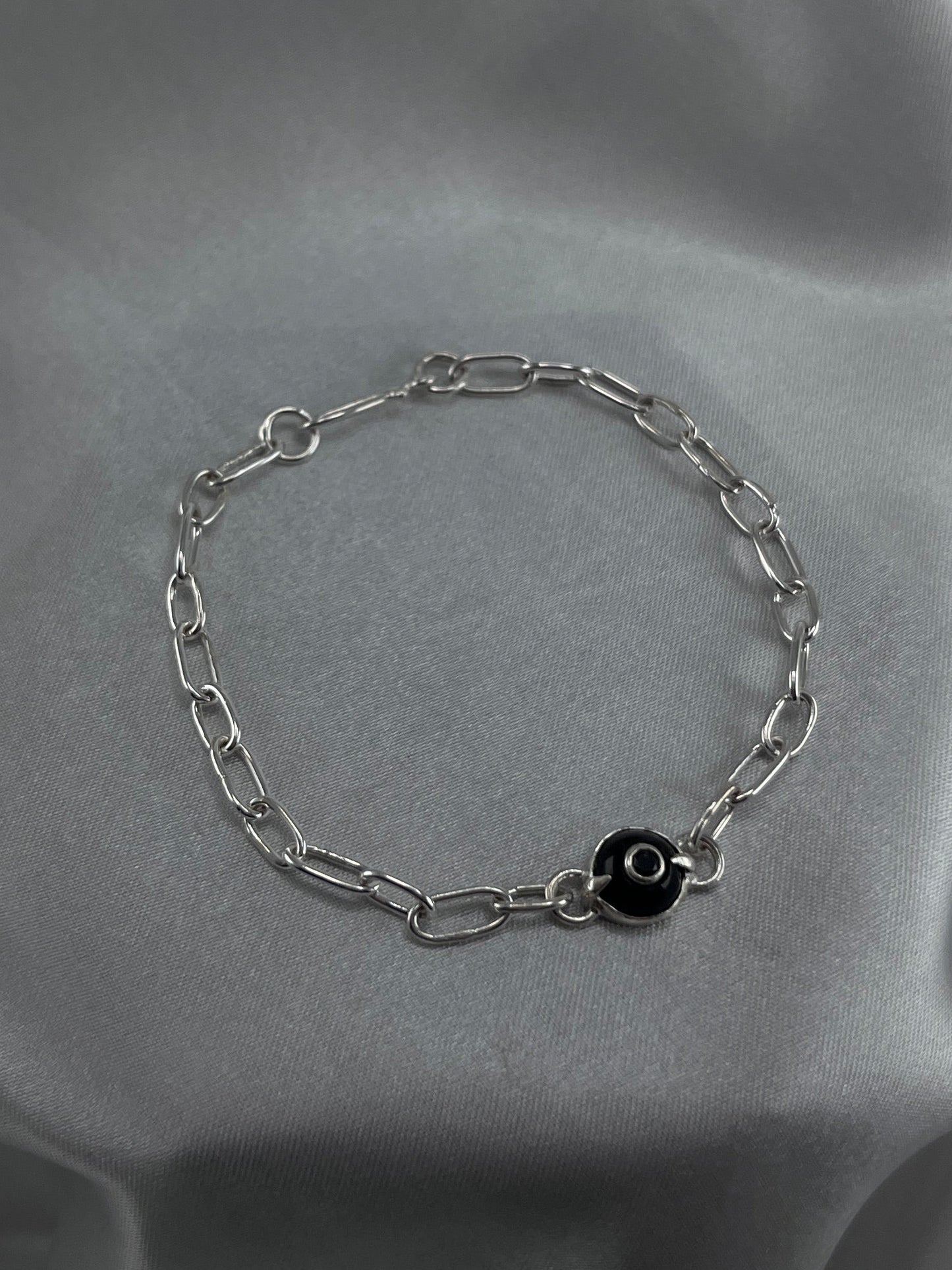 Tally Ho Black Onyx and Spinel Chain Bracelet