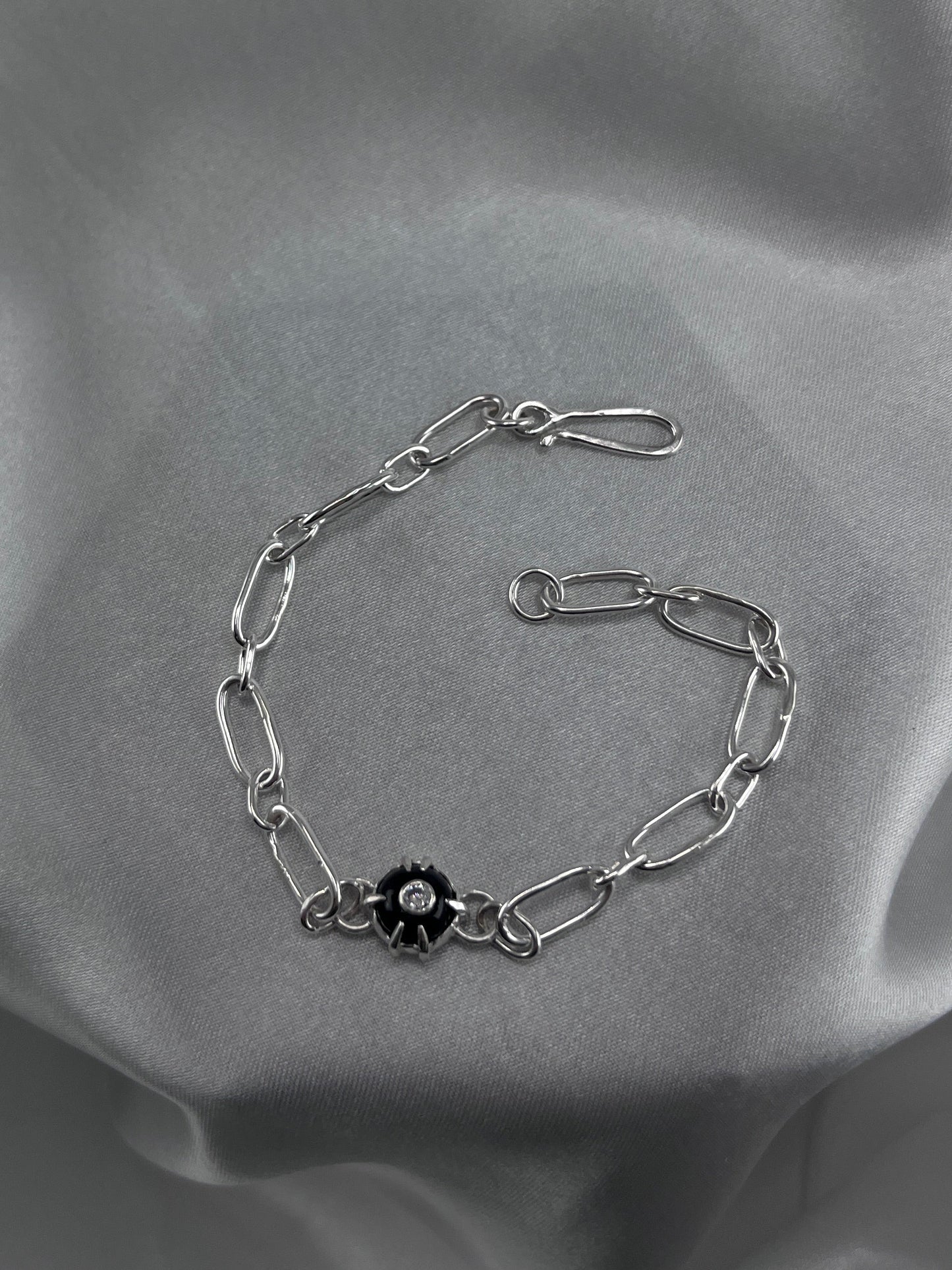 Tally Ho Black Onyx Chain Bracelet