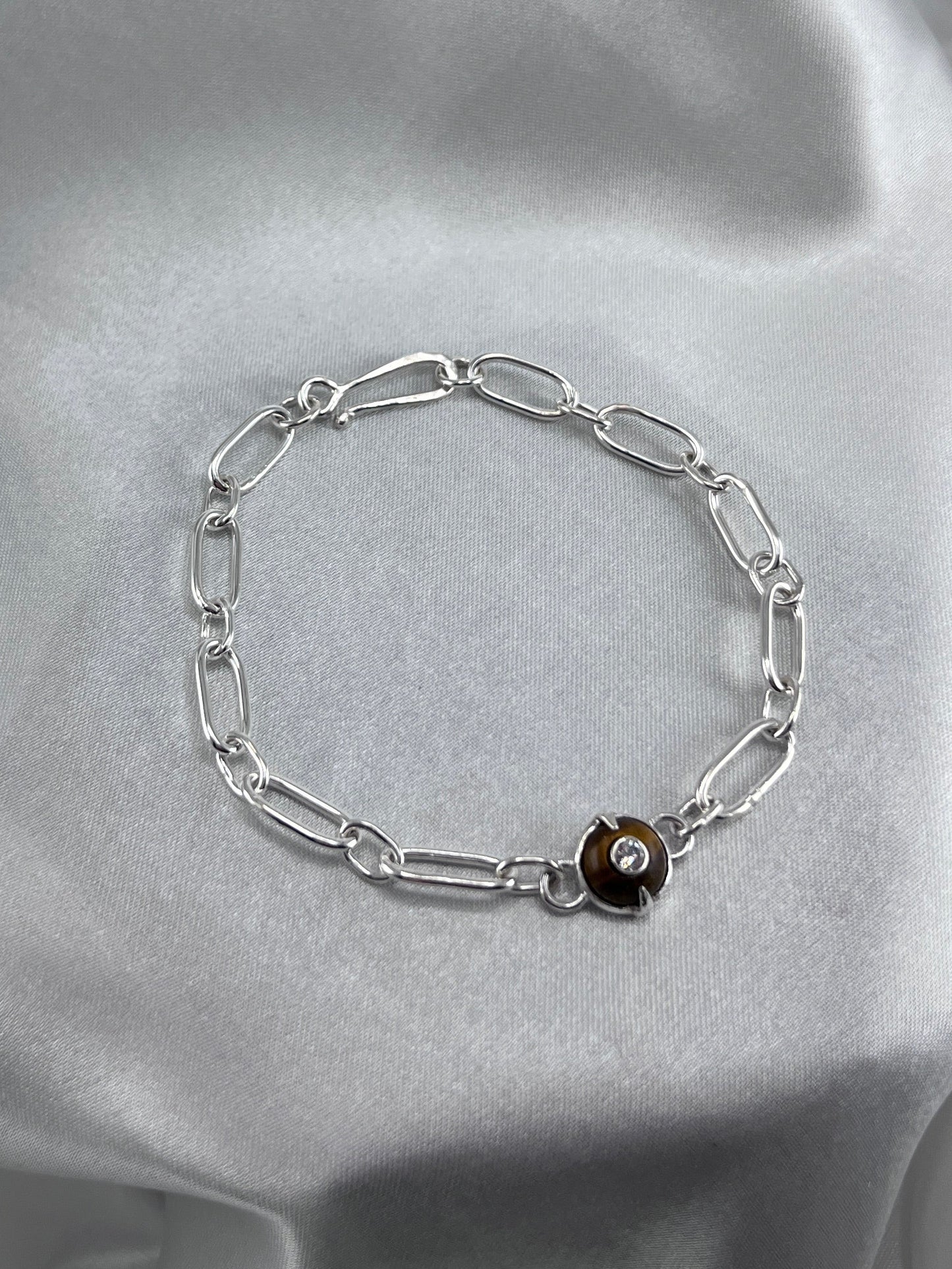 Tally Ho Tigers Eye Chain Bracelet