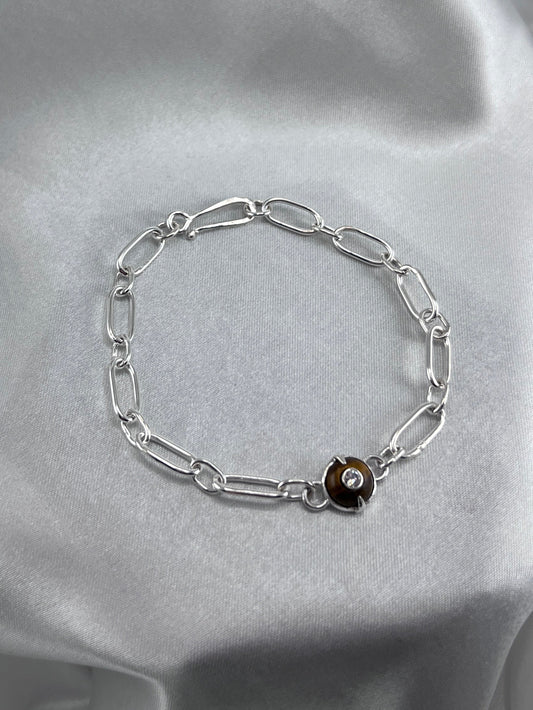 Tally Ho Tigers Eye Chain Bracelet