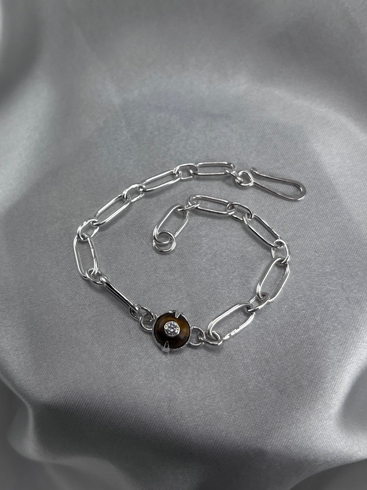 Tally Ho Tigers Eye Chain Bracelet