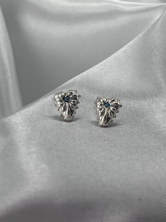 Mini Ardor Studs - London Blue Topaz
