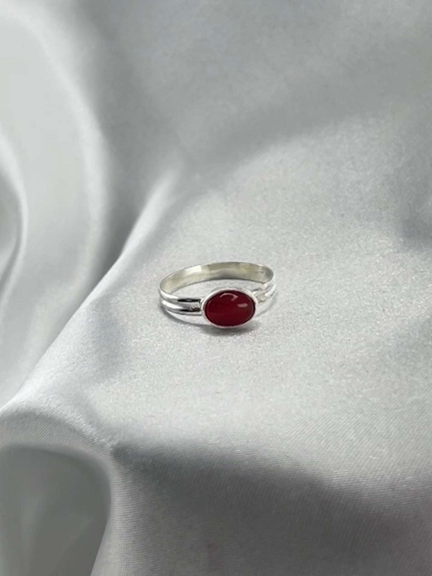 Carnelian Stacker Ring - Size US 8