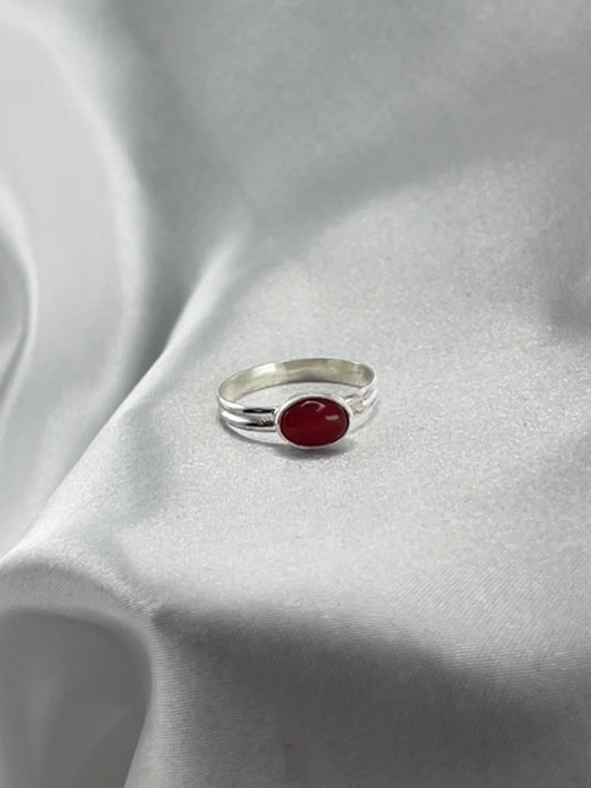 Carnelian Stacker Ring - Size US 8