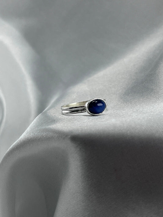 Star Sapphire Stacker Ring - Size US 7