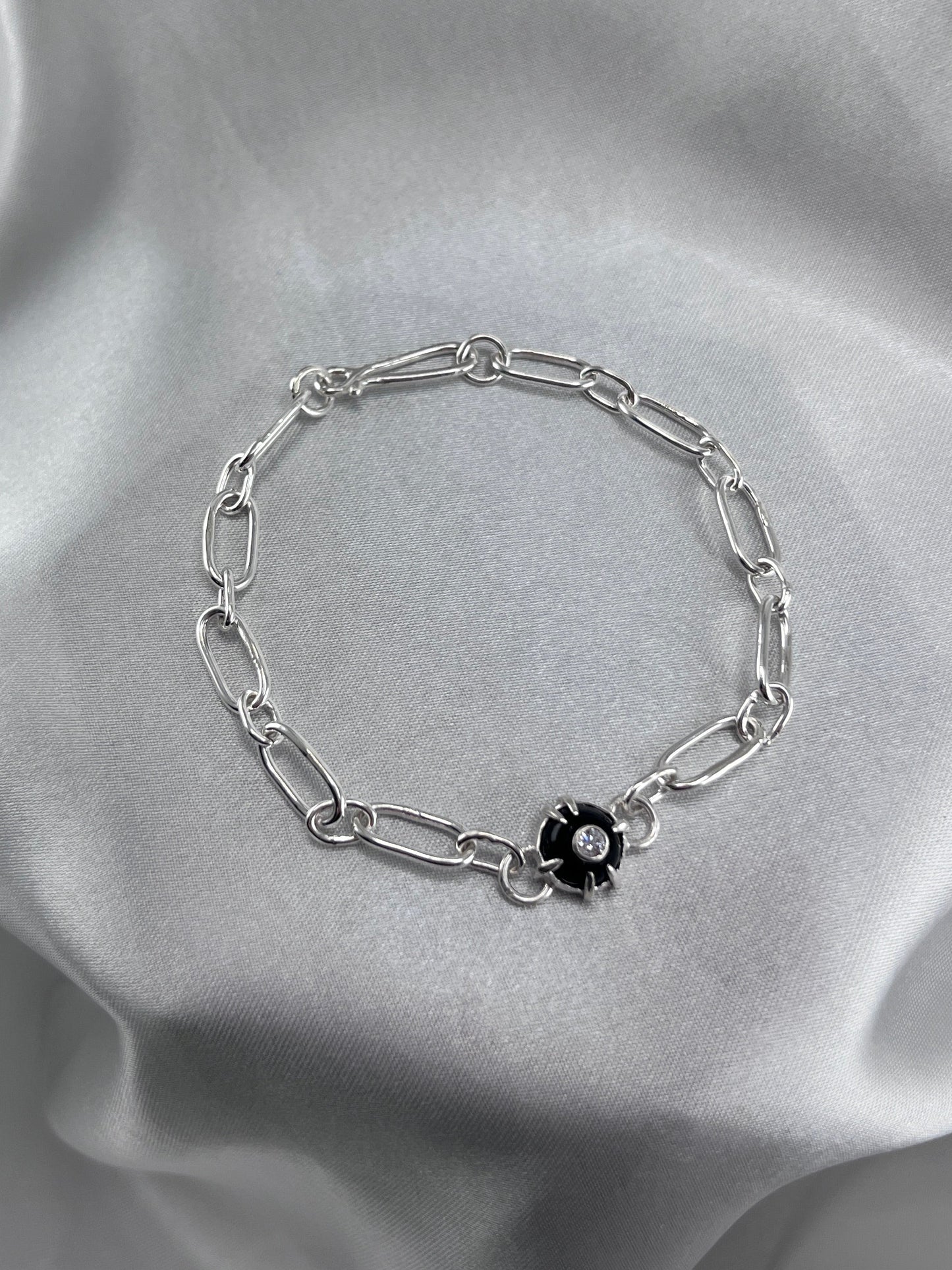 Tally Ho Black Onyx Chain Bracelet