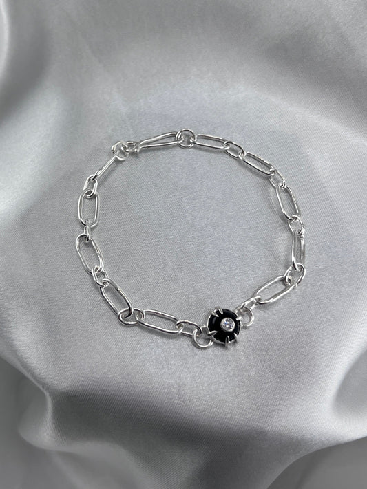 Tally Ho Black Onyx Chain Bracelet