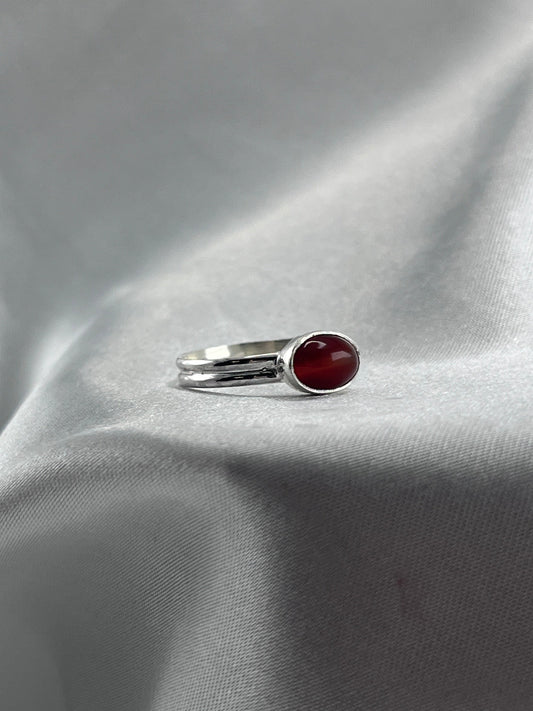 Carnelian Stacker Ring - Size US 8