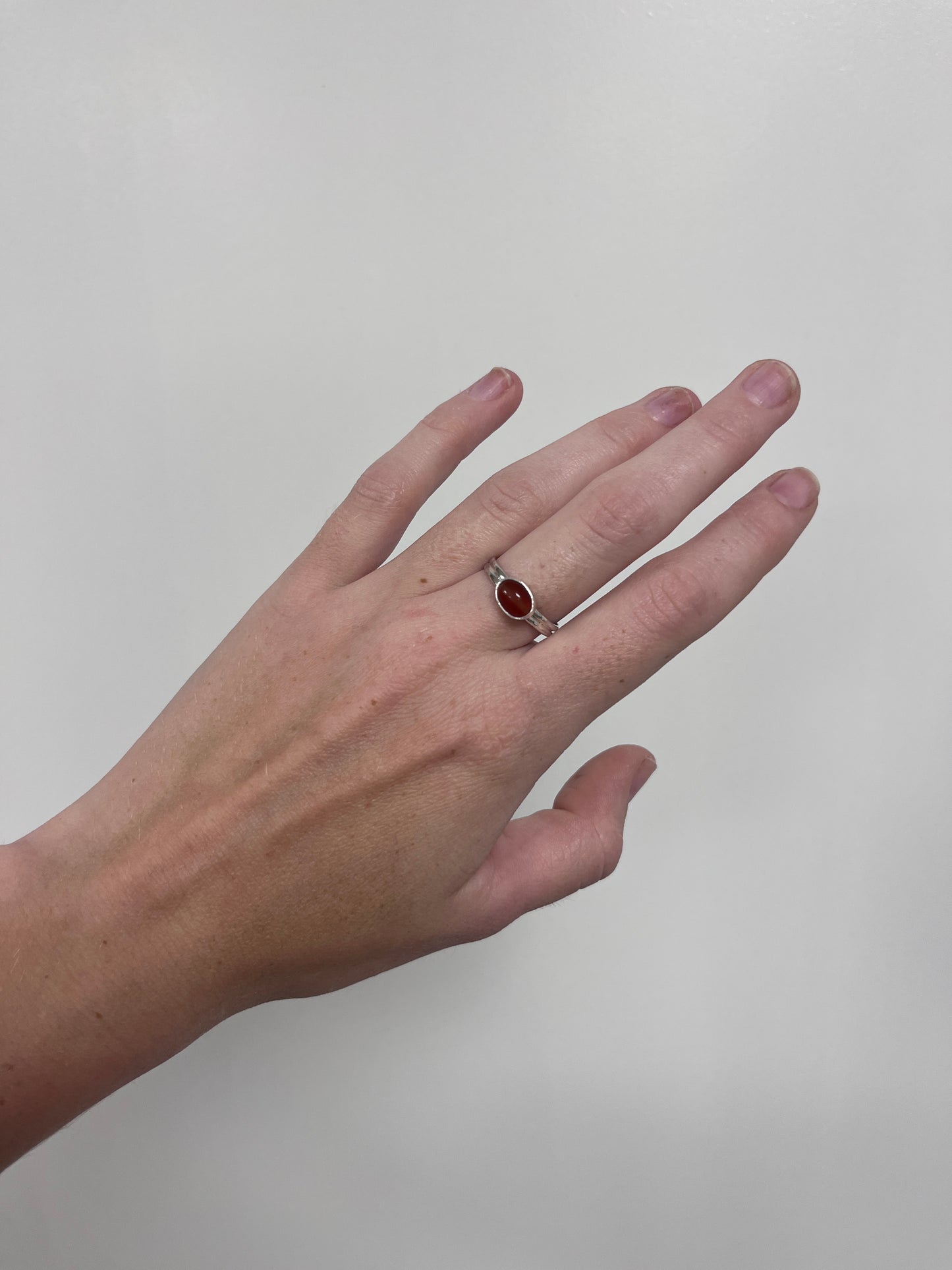 Carnelian Stacker Ring - Size US 8