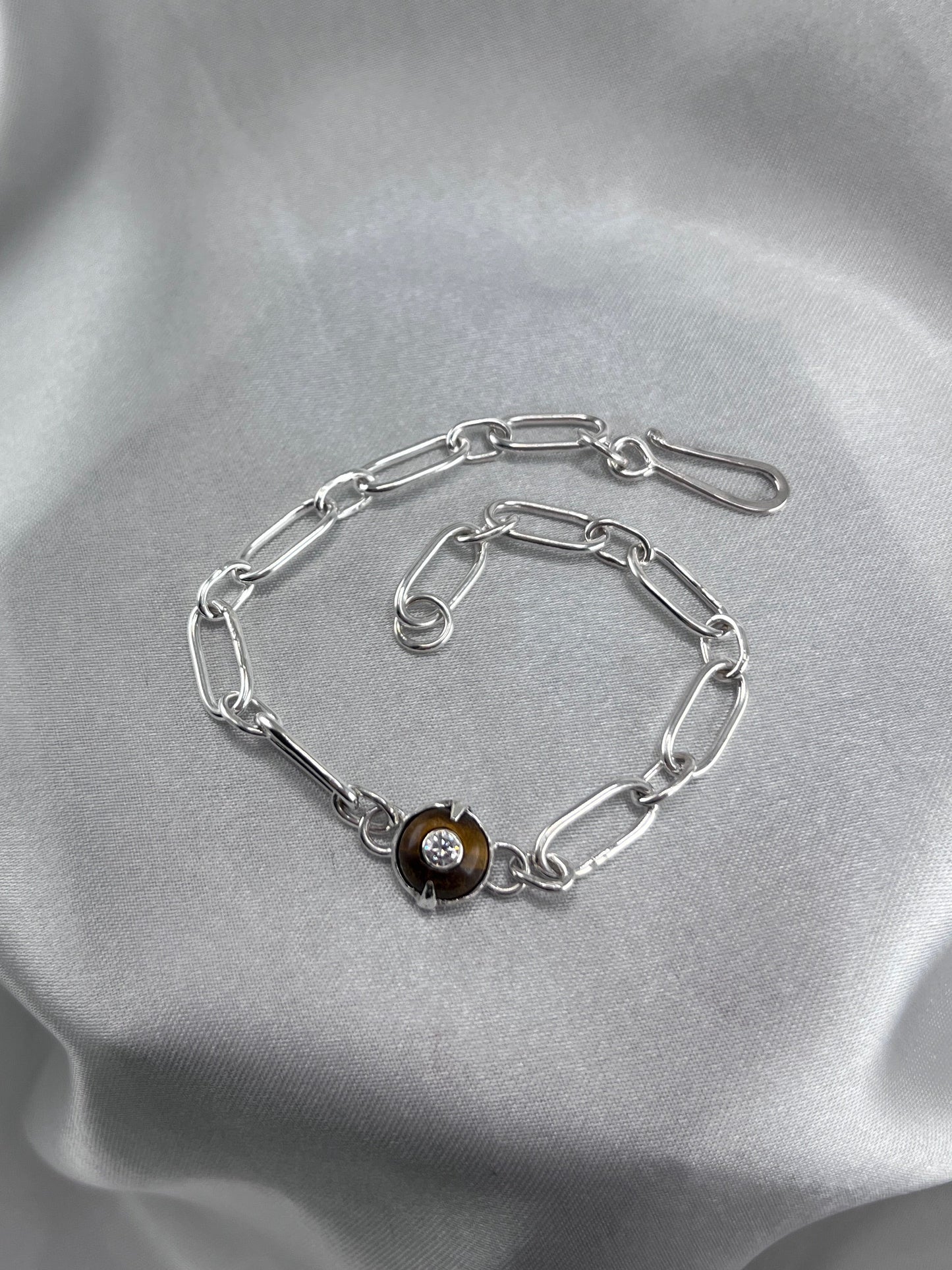 Tally Ho Tigers Eye Chain Bracelet
