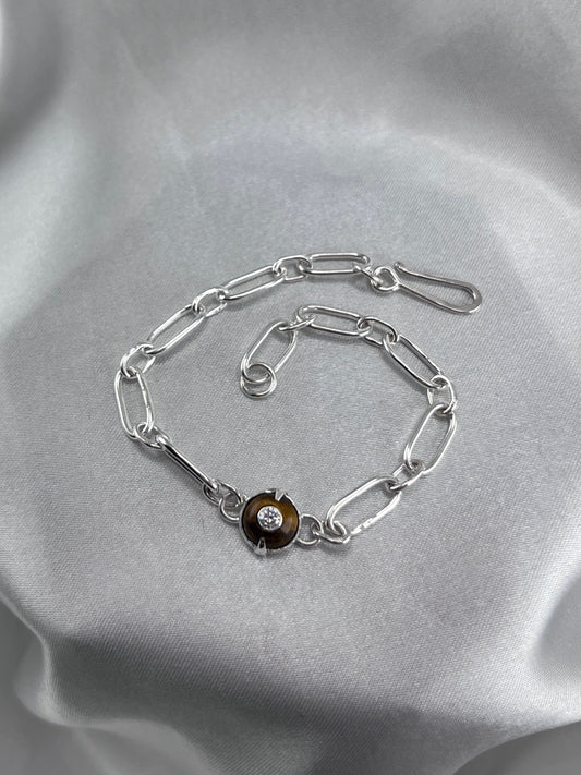 Tally Ho Tigers Eye Chain Bracelet